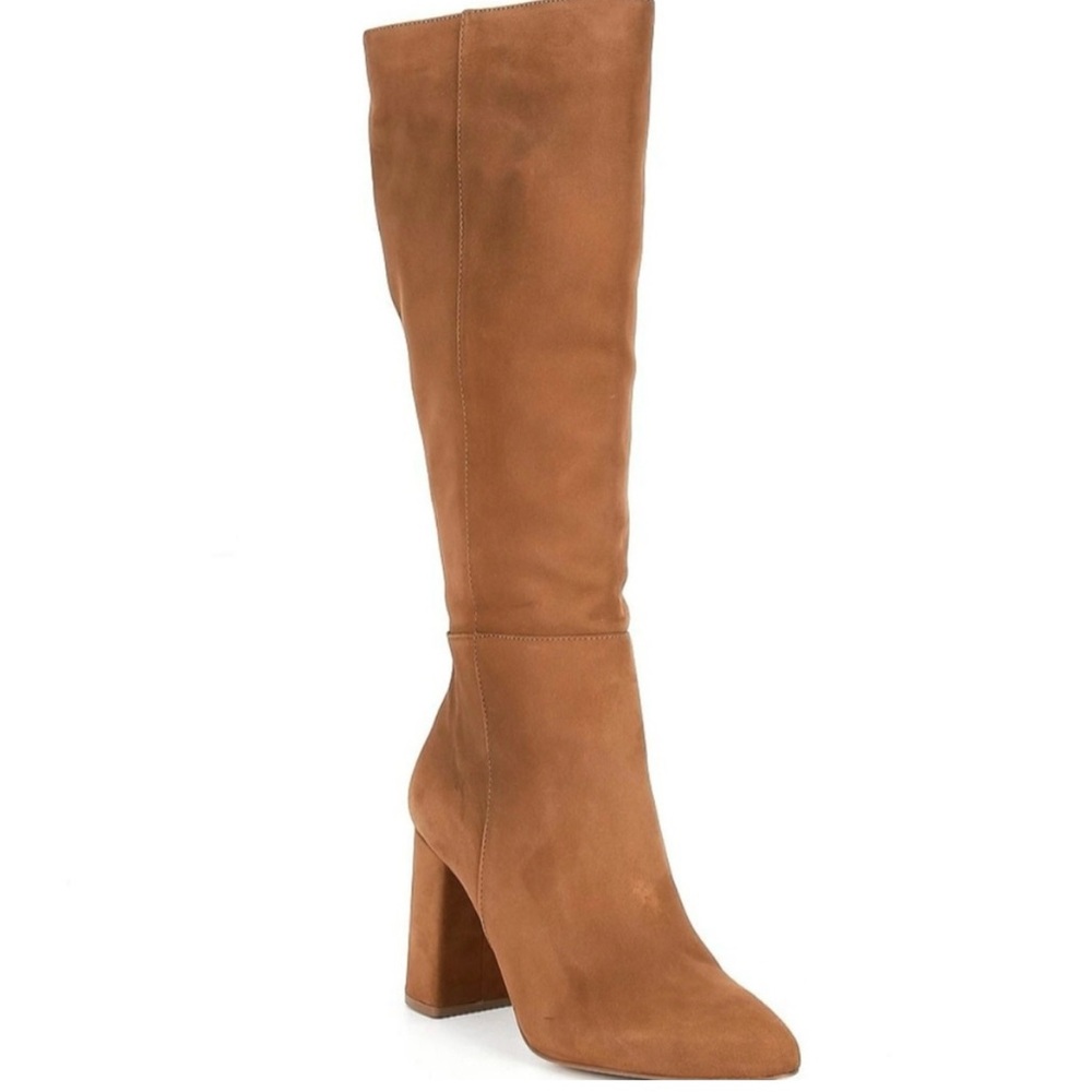 Steve Madden Ninny High Knee Brown Heeled Boots Size 10